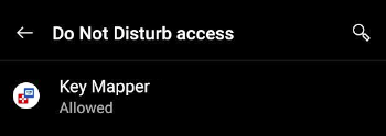 勿扰访问权限列表中允许 Key Mapper