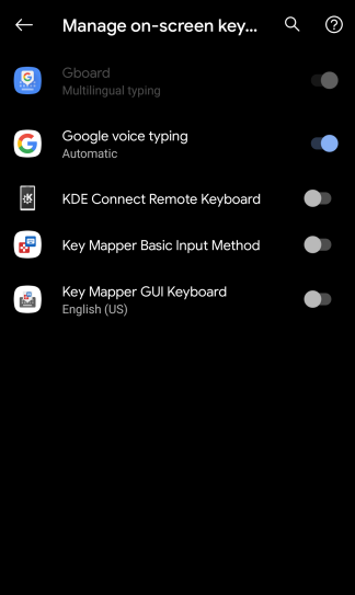 系统语言和输入设置里启用 Key Mapper 键盘